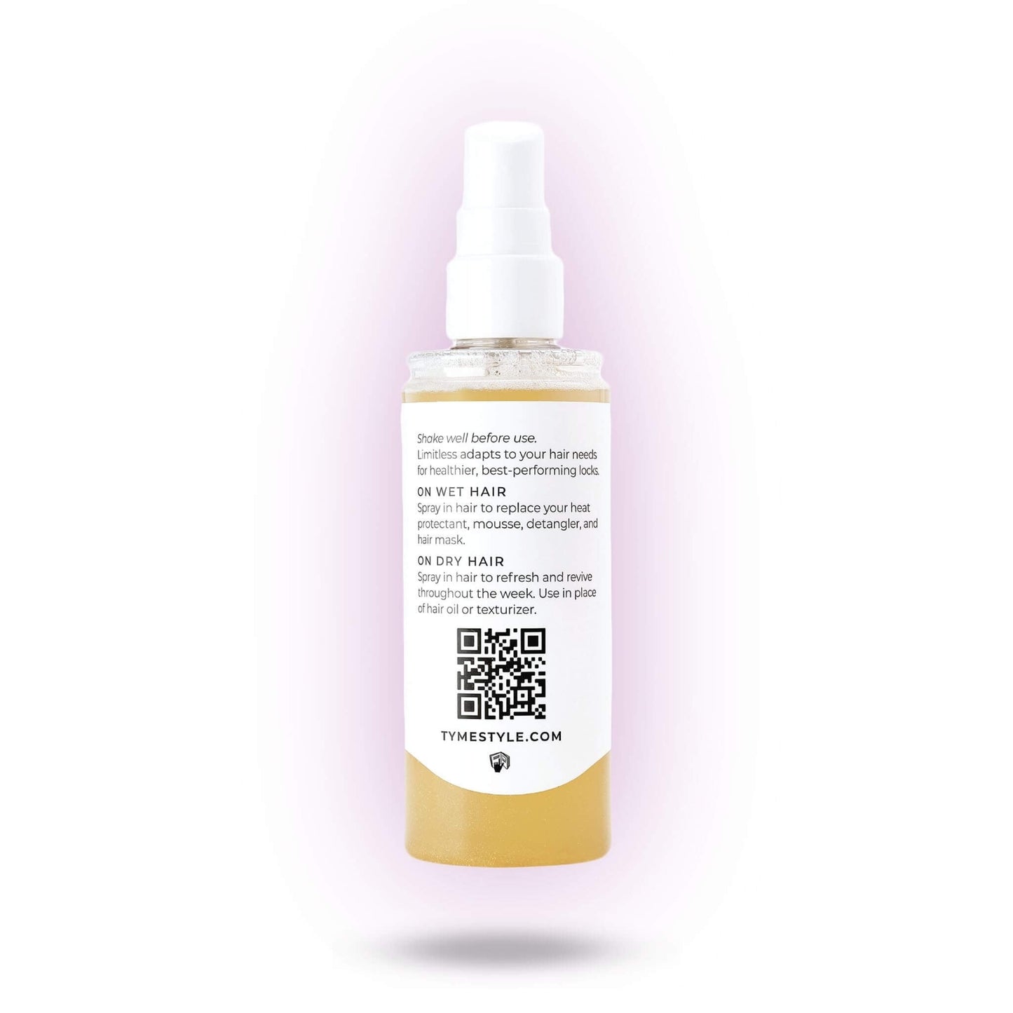 Back of Limitless Universal Spray bottle.