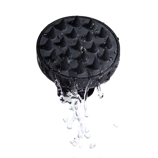 Scalp brush for use wet or dry.