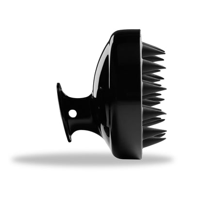 Shampoo hair brush side view.