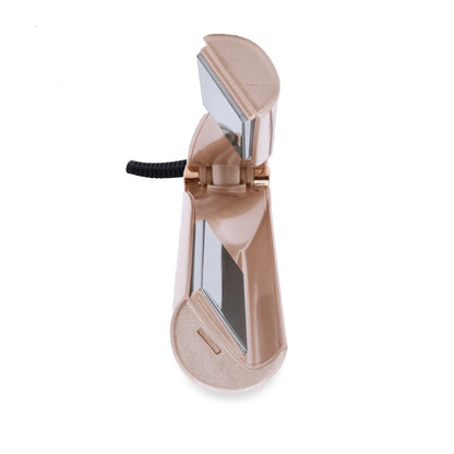Side view of the TYME Iron Pro showing the design patented diagonally angled professional titanium heat plates inside the barrel.