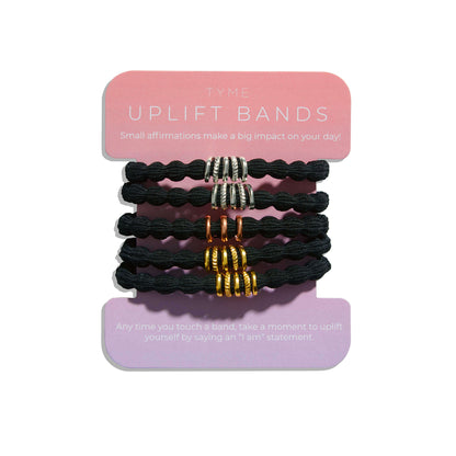 uplift band affirmation bracelet hair ties with stylish bead